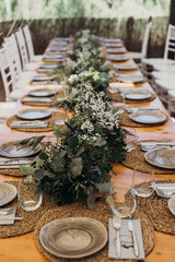 Decoración de mesas para eventos y bodas