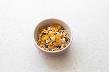 a plate of breakfast cornflakes