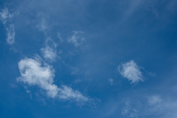 Sky and clouds on a bright day after rain