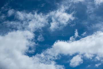 Sky and clouds on a bright day after rain