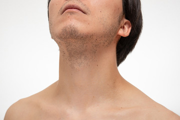 Obraz premium 髭脱毛 beforeイメージ 3日間処理してない髭