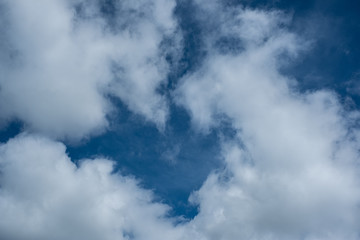 Sky and clouds on a bright day after rain