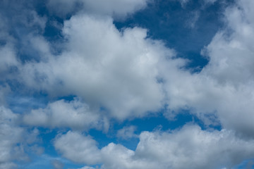 Sky and clouds on a bright day after rain
