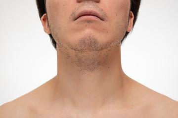 Obraz premium 髭脱毛 beforeイメージ 3日間処理してない髭