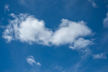Sky and clouds on a bright day after rain