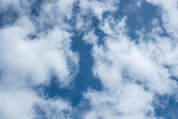 Sky and clouds on a bright day after rain