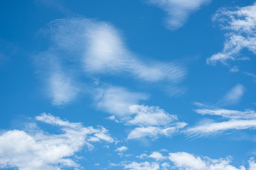 Sky and clouds on a bright day after rain