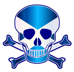 Scottish Flag Skull