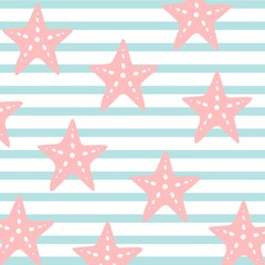 Fototapeta na wymiar starfish sea star pattern colorful illustration vector
