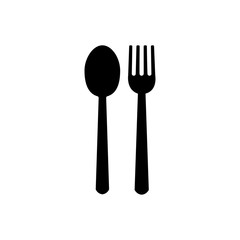 fork and spoon icon vector template