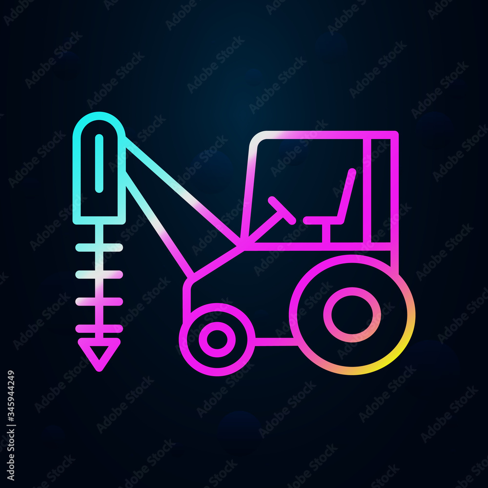 Aufkleber auger tractor nolan icon. simple thin line, outline vector of consruction machinery icons for ui and