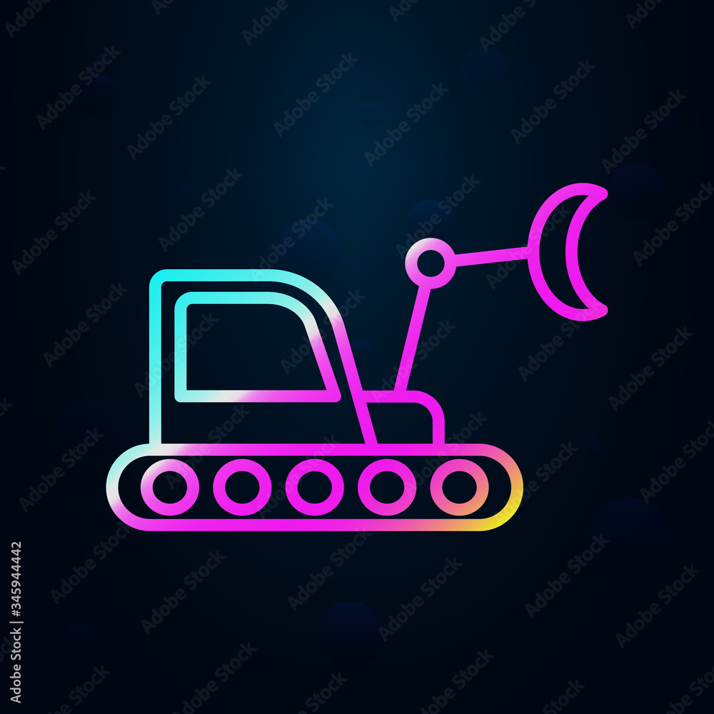 Aufkleber crawler crane nolan icon. simple thin line, outline vector of consruction machinery icons for ui and