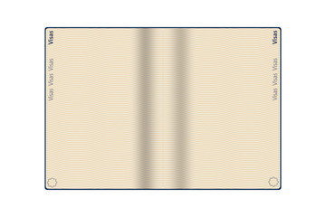 Inside blank passport isolated on white background. Illustration.