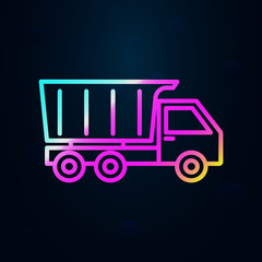 Dam truck nolan icon. Simple thin line, outline vector of consruction machinery icons for ui and ux, website or mobile application