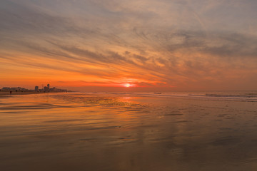 Coucher de soleil sur la mer