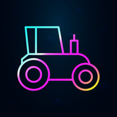 Farming tractor nolan icon. Simple thin line, outline vector of consruction machinery icons for ui and ux, website or mobile application