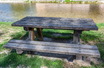 Fototapeta premium old wooden bench
