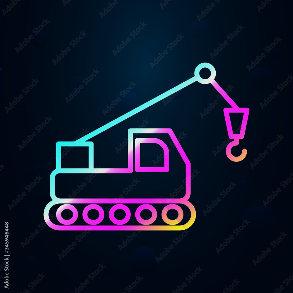 Aufkleber crane tractor nolan icon. simple thin line, outline vector of consruction machinery icons for ui and