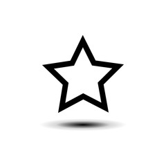 Star icon in trendy flat design