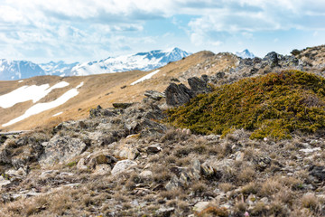 Beautiful landscape on the road that leads to the Siscaro Lakes in Andorra.