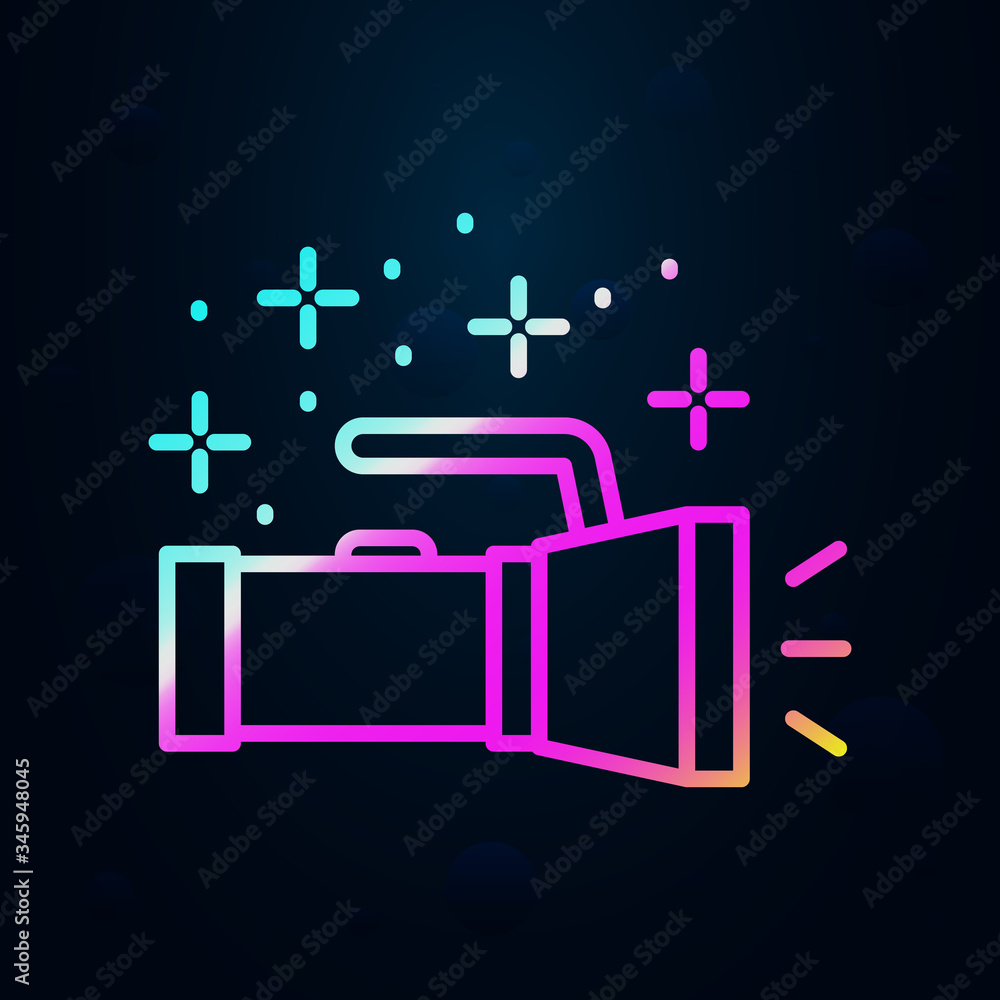 Poster dive light diving nolan icon. simple thin line, outline vector of diving icons for ui and ux, websit