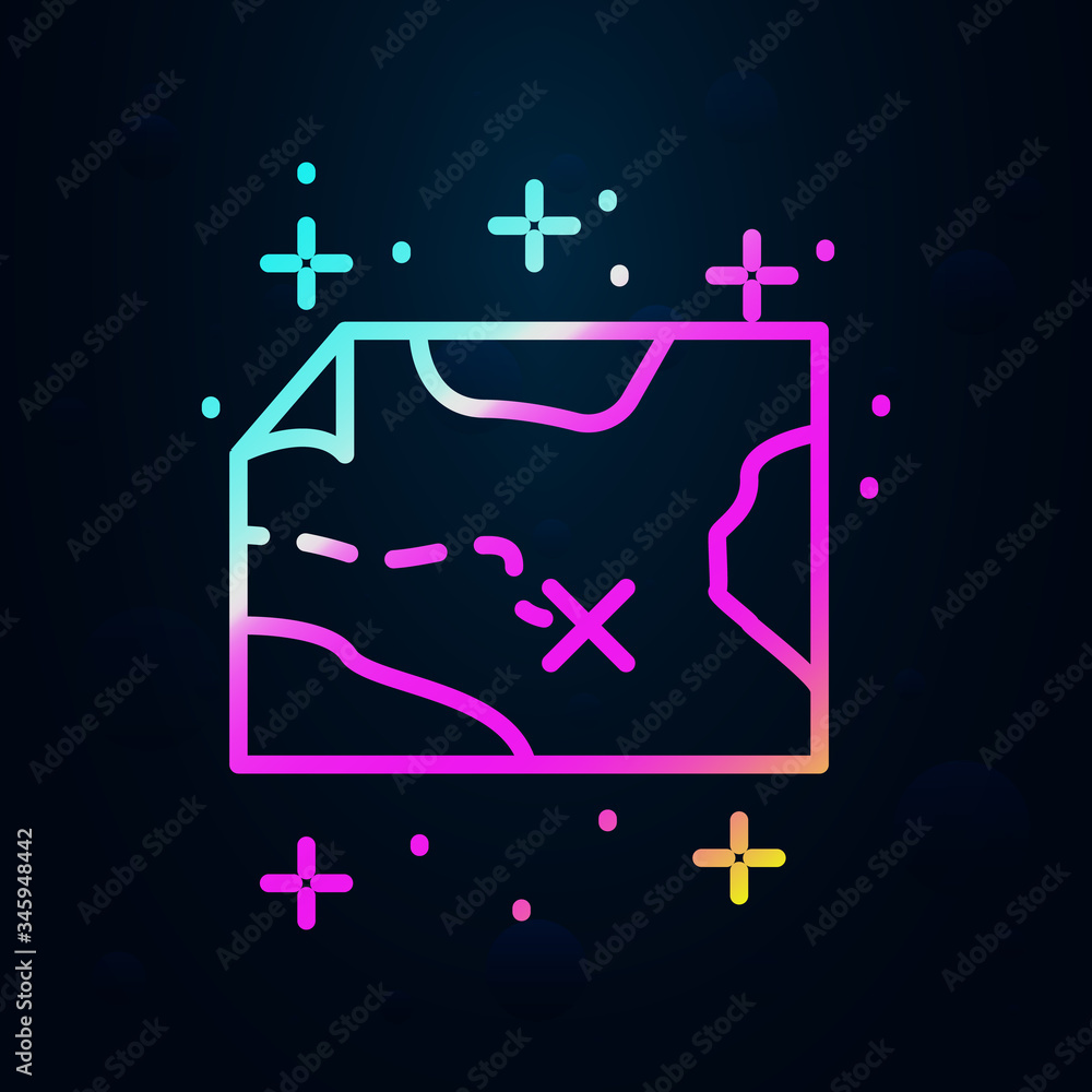 Poster map location nolan icon. simple thin line, outline vector of diving icons for ui and ux, website or 