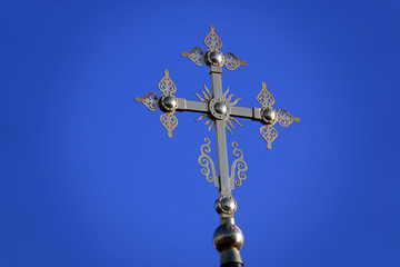 Orthodox cross on the church