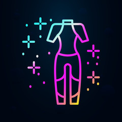 Naklejka na ściany i meble Diving wetsuit nolan icon. Simple thin line, outline vector of diving icons for ui and ux, website or mobile application