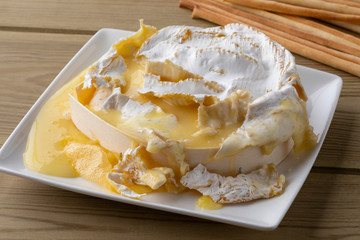 French Camember fondue close up