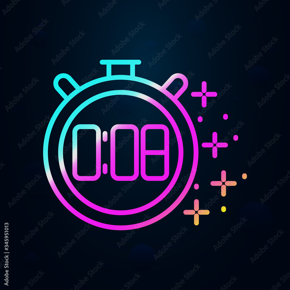 Poster diving stopwatch nolan icon. simple thin line, outline vector of diving icons for ui and ux, website
