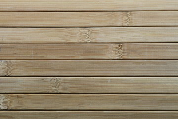 Obraz premium Blinds made of quality solid wood. Blinds made by combining wood with handwork. Blinds made of wooden slats. Wooden slats. Natural wood lath line arrange pattern texture background.