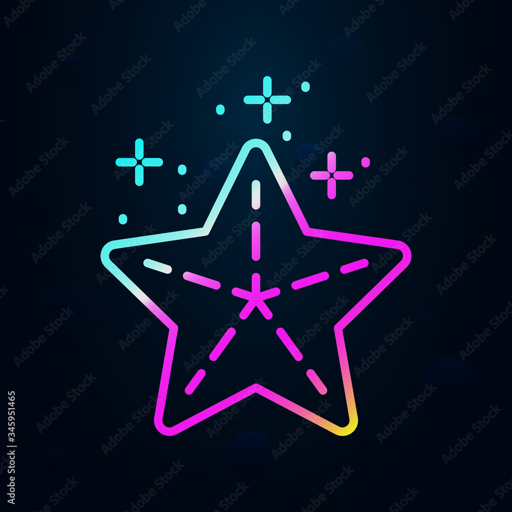 Poster diving starfish nolan icon. simple thin line, outline vector of diving icons for ui and ux, website 