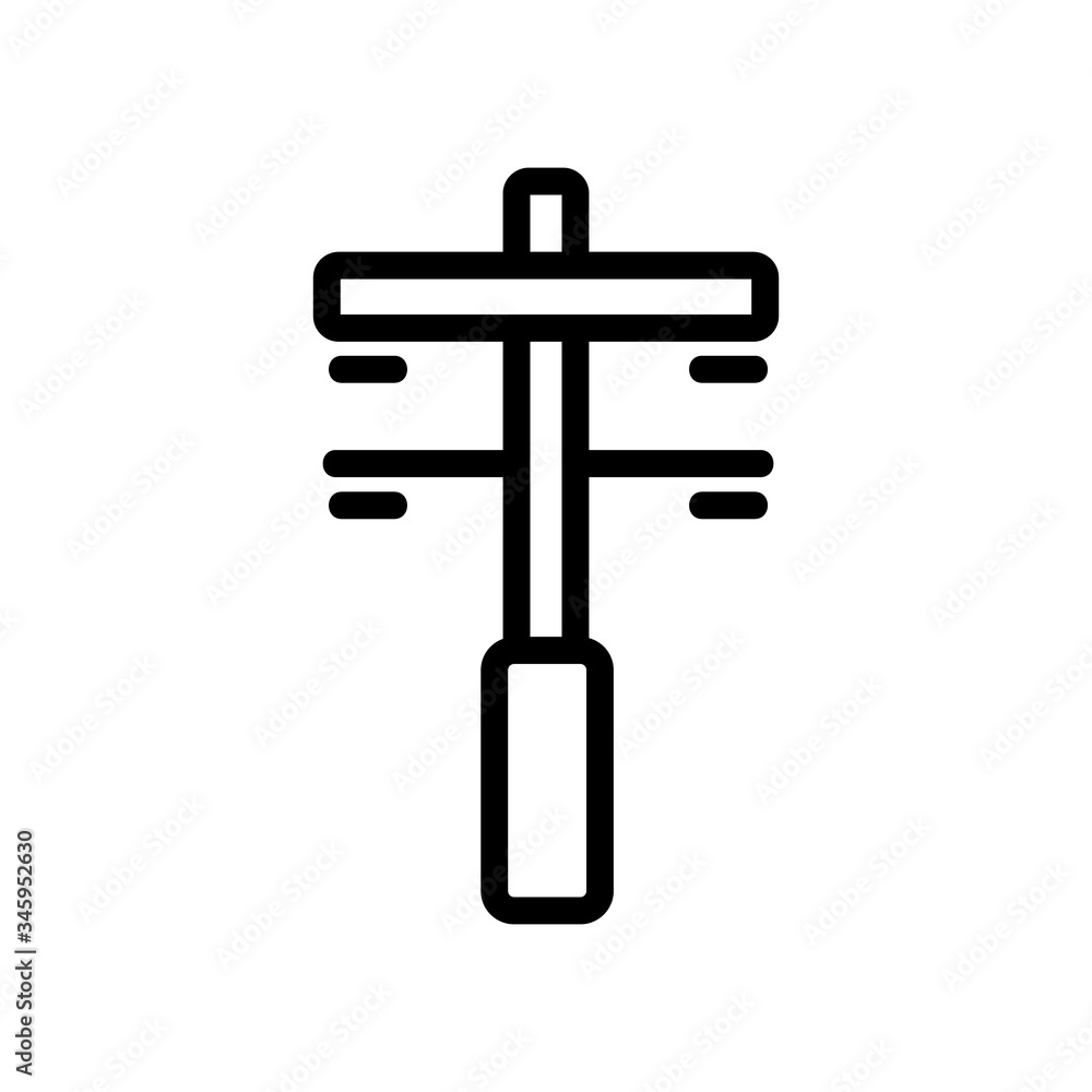 Poster two chain intermediate support icon vector. two chain intermediate support sign. isolated contour sy