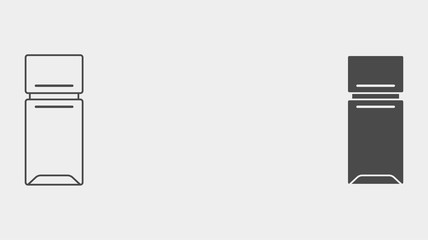 Refrigerator outline and filled vector icon sign symbol