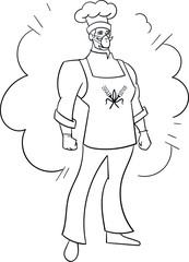 Bakers doing heroic work during the coronavirus pandemic. Doctors working during the coronavirus pandemic. Stay home global period illustration in vector.