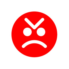 angry icon illustration. Vector art.