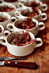 cup served with greens