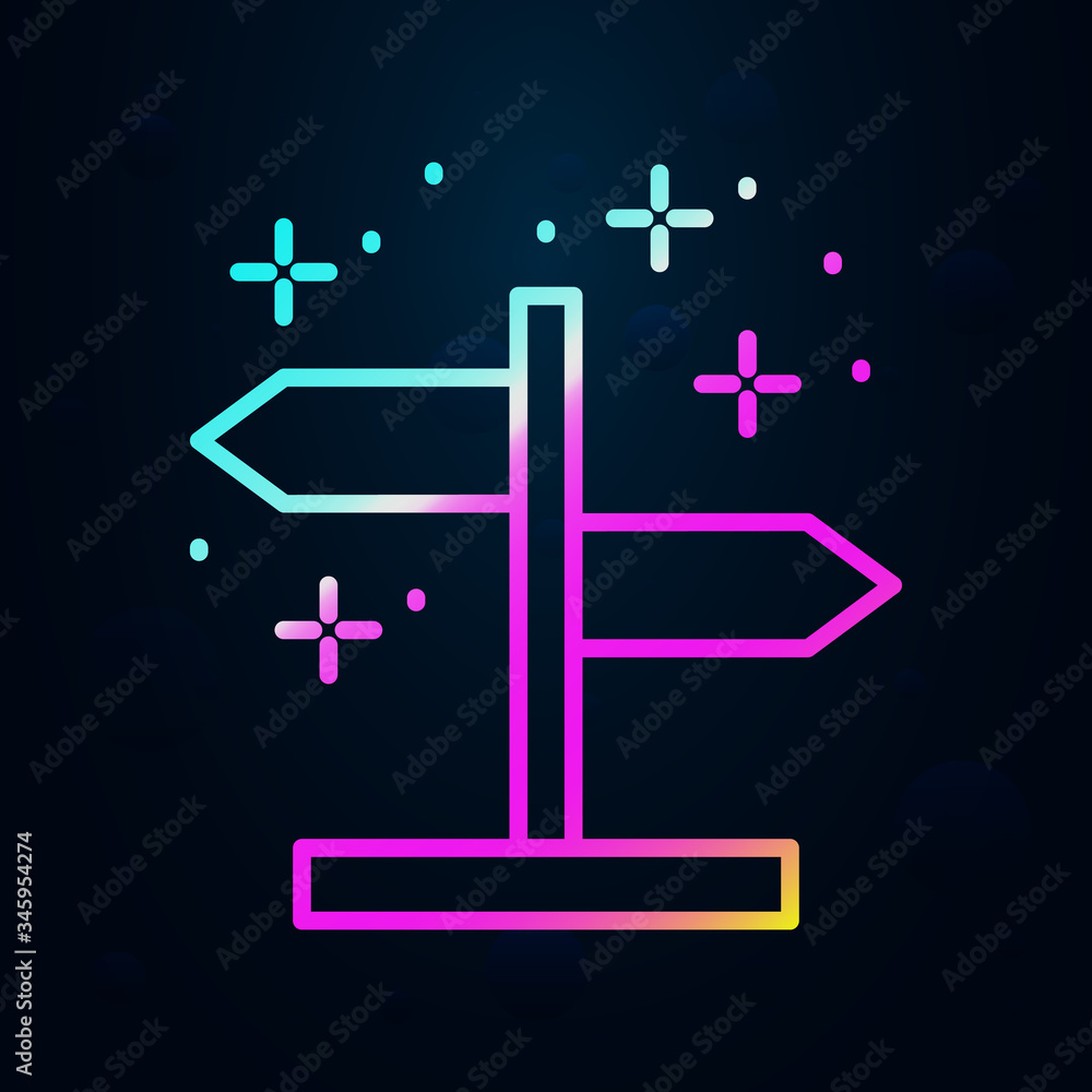 Poster pointer, direction nolan icon. simple thin line, outline vector of geography icons for ui and ux, we