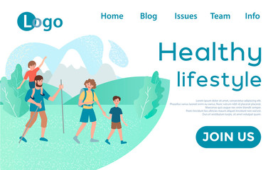 Healthy lifestyle banner vector illustration