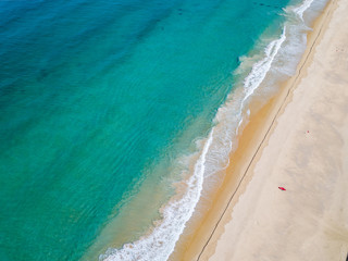 Sea water clean from measures prohibiting people to play in the water during Covid 19