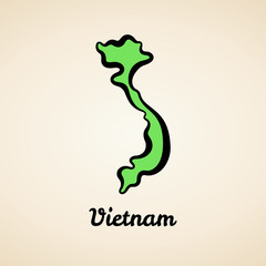 Vietnam - Outline Map