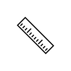 Ruler icon trendy flat design
