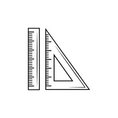 Ruler icon trendy flat design