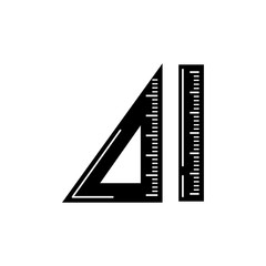 Ruler icon trendy flat design