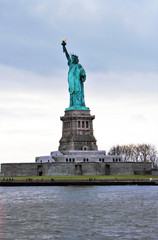 Fototapeta premium Statue of liberty in New York, Manhattan, US travel - stock photo