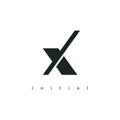 X logo design,in black color style.