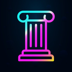 Column, italy nolan icon. Simple thin line, outline vector of italy icons for ui and ux, website or mobile application