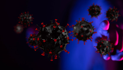 epidemic digital virus   -  illustration protection.