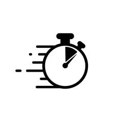Stopwatch, chronometer, time, clock icon in simple design on an isolated white background. EPS 10 vector.