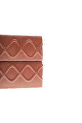 Crunchy chocolate biscuits isolated on the white